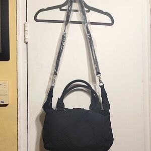 Vera Bradley Monogrammed Women's Black Quilted Shoulder Strap Bag